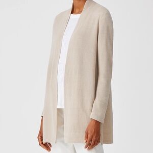 Eileen Fisher Organic Linen Cotton Long Cardigan Medium Lagenlook Sustainable